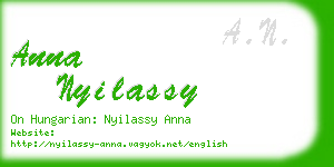 anna nyilassy business card